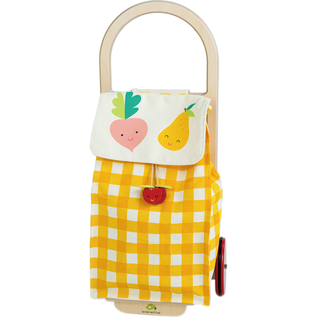 Pull Along Shopping Trolley, Yellow - Role Play Toys - 1