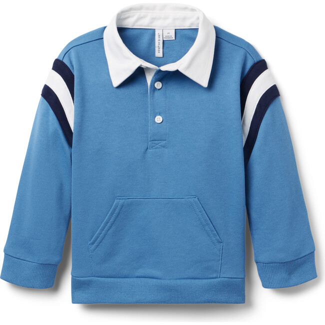 The Striped Polo Sweatshirt, Blue