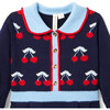 The Cherry Sweater Dress, Navy Blue - Dresses - 2 - thumbnail