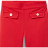 Wide Leg Ponte Pant, Red - Pants - 2 - thumbnail