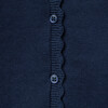 The Scalloped Trim Cardigan, Navy Blue - Cardigans - 2 - thumbnail
