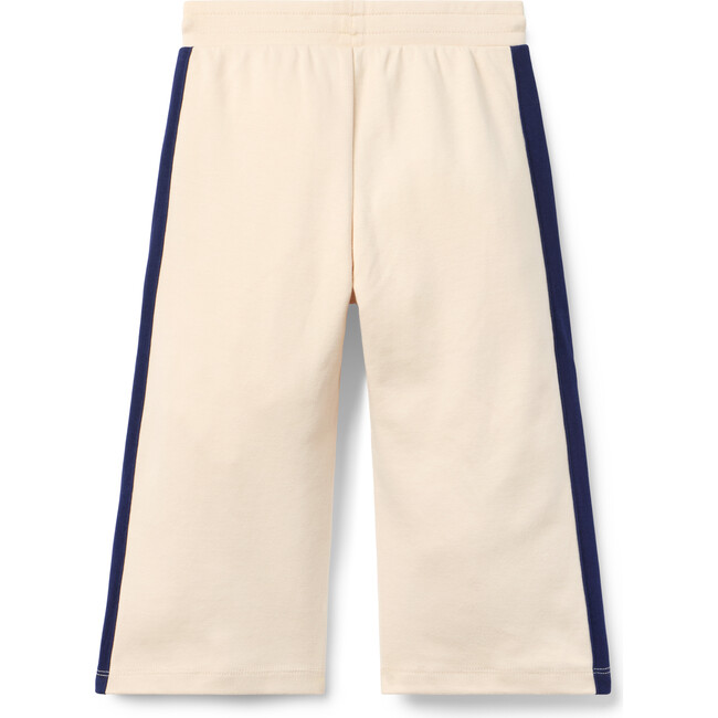 Wide Leg Stripe Ponte Pant, Oatmeal