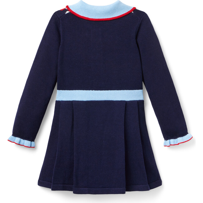 The Cherry Sweater Dress, Navy Blue - Dresses - 3