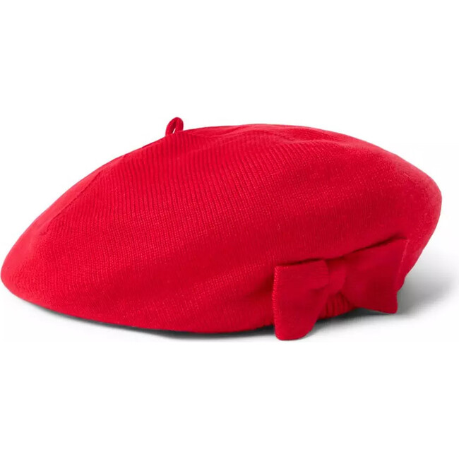 Sweater Bow Beret, Red