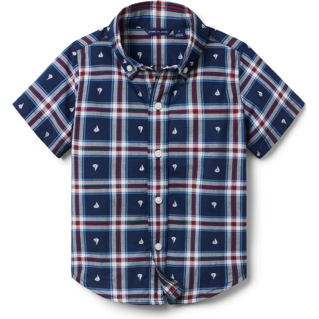 Sailboat Plaid Jacquard Shirt
