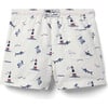 Recycled Nautical Icon Swim Trunk - Swim Trunks - 1 - thumbnail
