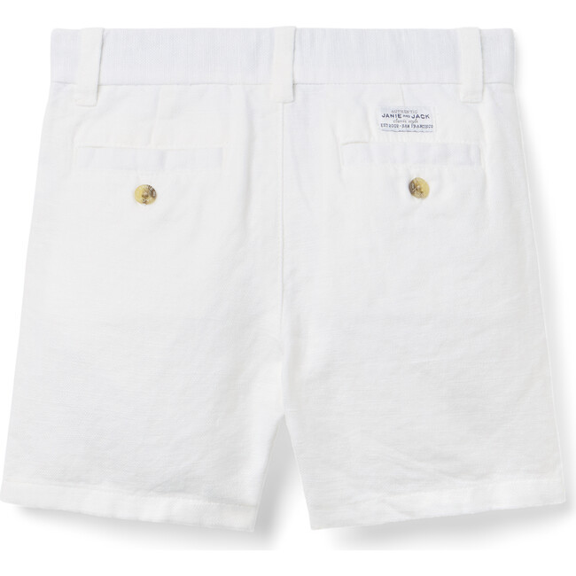 Linen-Cotton Short, White