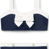 Recycled Retro Bow 2-Piece Swimsuit, Navy Blue - Two Pieces - 2