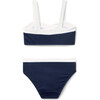 Recycled Retro Bow 2-Piece Swimsuit, Navy Blue - Two Pieces - 3