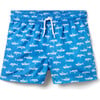 Recycled Shark Swim Trunk, Blue - Swim Trunks - 3 - thumbnail
