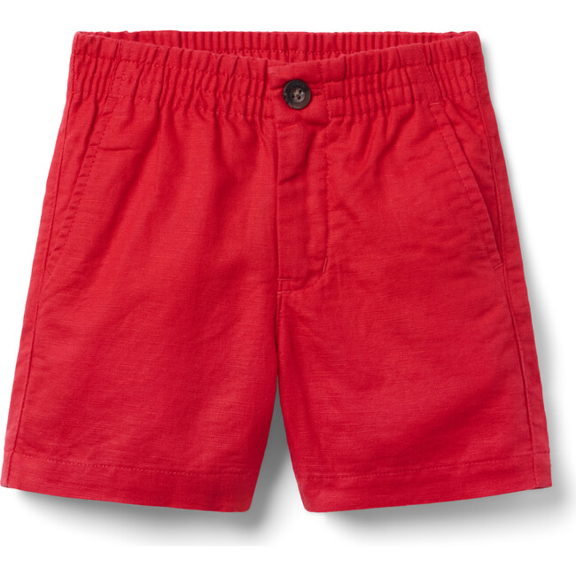 Linen-Cotton Short, Red