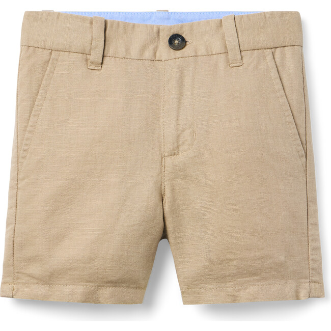 Linen-Cotton Short, Khaki