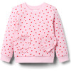 Heart Pocket Quilted Sweatshirt, Pink - Sweatshirts - 1 - thumbnail