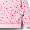 Heart Pocket Quilted Sweatshirt, Pink - Sweatshirts - 2