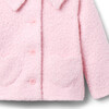 Heart Pocket Sherpa Coat, Pink - Coats - 2 - thumbnail