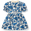 Floral Collar Dress, Blue - Dresses - 3