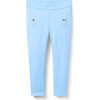 Button Ponte Pant, Blue - Pants - 1 - thumbnail