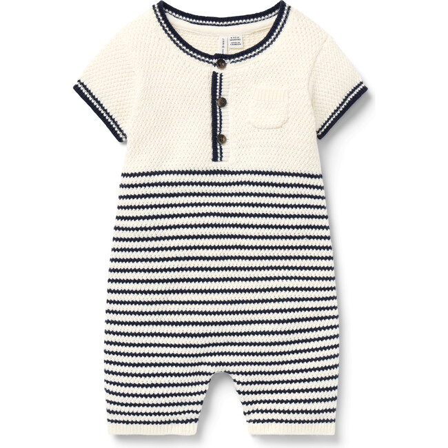 Baby Striped Knit Romper