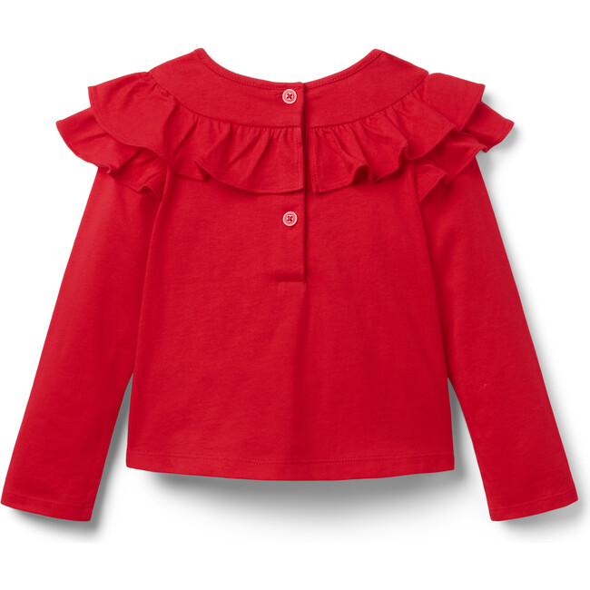Double Ruffle Top, Red