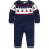 Baby Sailboat Sweater One-Piece, Blue - Rompers - 1 - thumbnail