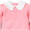 Baby Heart Pointelle Matching Sweater Set, Pink - Mixed Apparel Set - 2