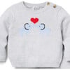 Baby Elephant Matching Sweater Set, Gray - Mixed Apparel Set - 2 - thumbnail
