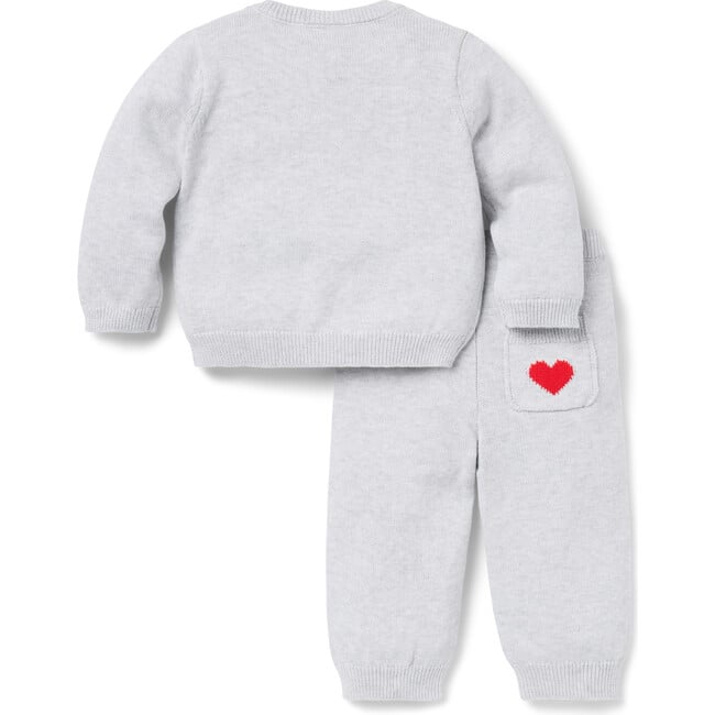 Baby Elephant Matching Sweater Set, Gray - Mixed Apparel Set - 3