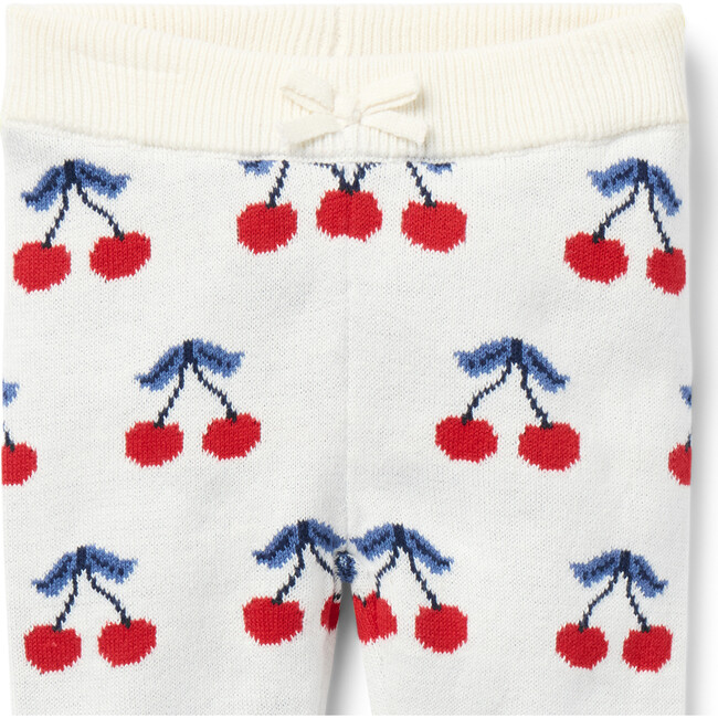 Baby Cherry Sweater Pant, White