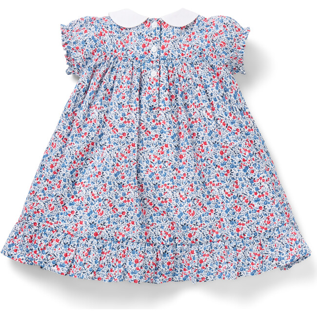 Baby Ditsy Floral Collar Dress, Blue