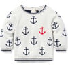 Baby Anchor Sweater, White - Sweaters - 1 - thumbnail