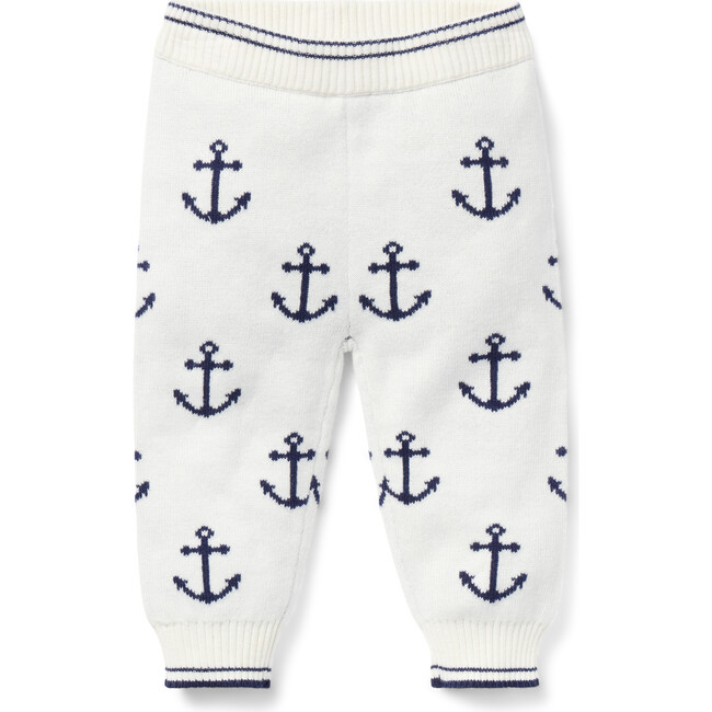 Baby Anchor Sweater Pant, White