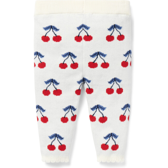 Baby Cherry Sweater Pant, White - Pants - 3