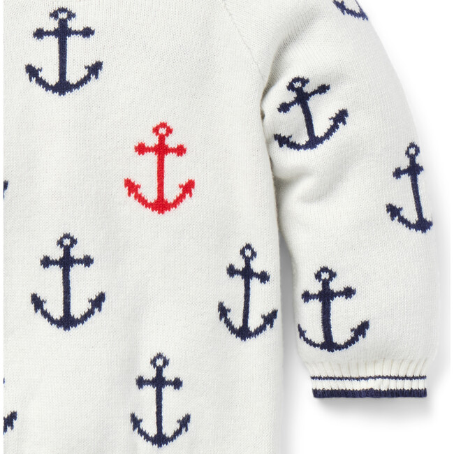 Baby Anchor Sweater, White
