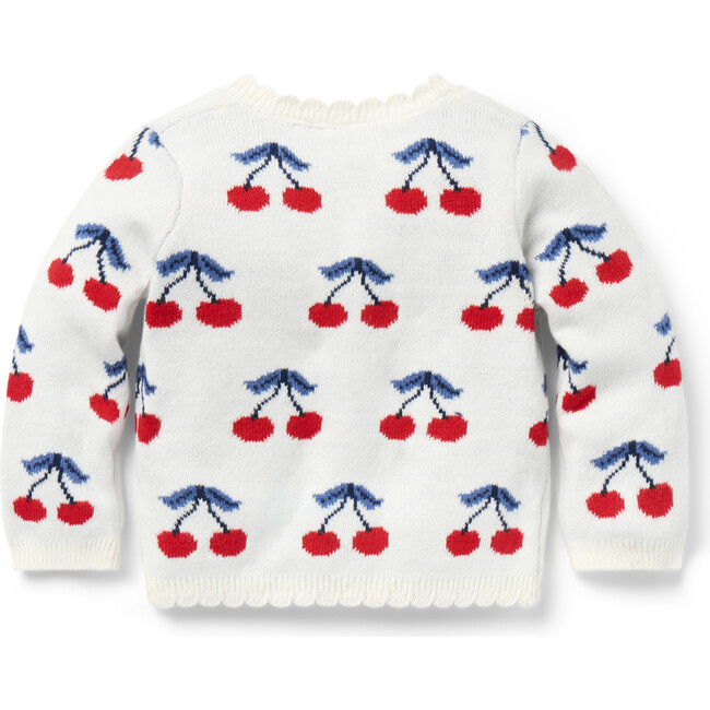 Baby Cherry Cardigan, White - Cardigans - 3
