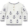 Baby Anchor Sweater, White - Sweaters - 3 - thumbnail