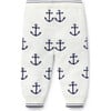 Baby Anchor Sweater Pant, White - Pants - 3 - thumbnail