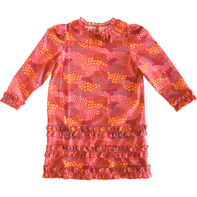 Ruffle Dress, Red Floral