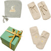 Infant Cap and Booties Gift Set, Grey/Oat - Mixed Gift Sets - 1 - thumbnail
