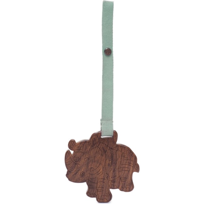 Wood Stroller Toy, Kenya The Rhino