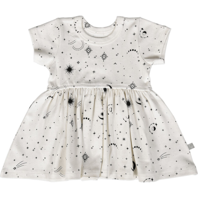 Short Sleeve Twirl Dress, Celestial
