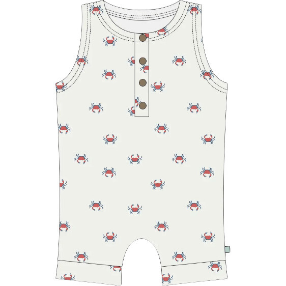 Tank Romper, Crab - Rompers - 3