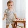 Short Sleeve Romper, Sun - Rompers - 2
