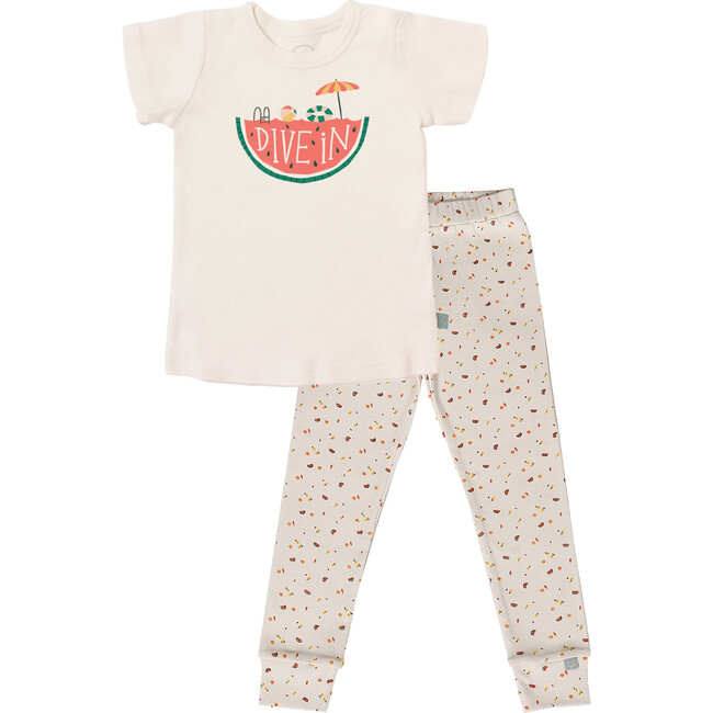 Short Sleeve Pajama Set, Dive In Tutti Frutti