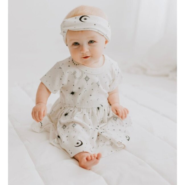 Short Sleeve Twirl Dress, Celestial - Dresses - 5