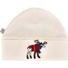 Roll Up Hat, Ivory Moose Embroidery - Winter Hats - 1 - thumbnail