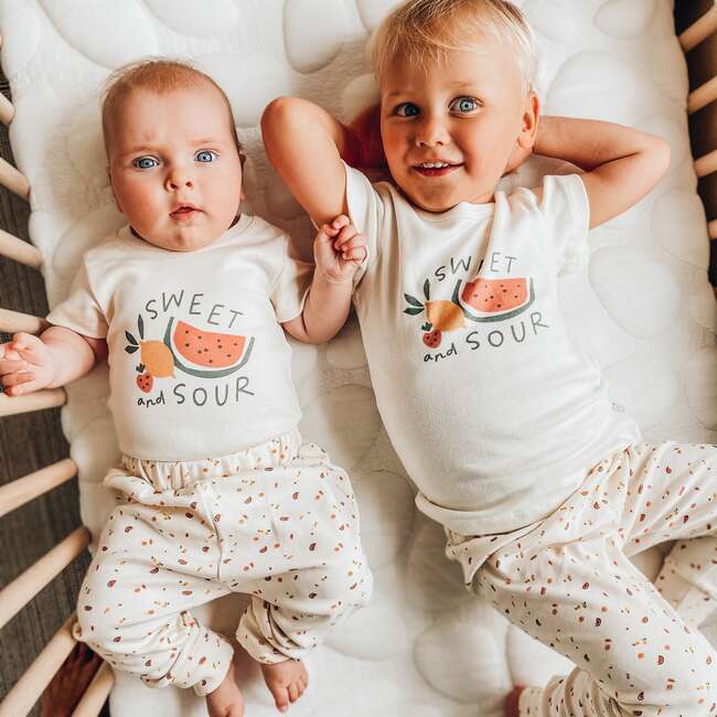 Short Sleeve Pajama Set, Sweet And Sour