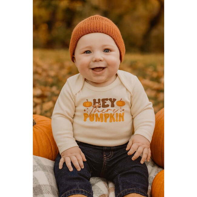 Long Sleeve Graphic Bodysuit, Hey There Pumpkin - Onesies - 3