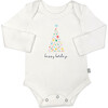Long Sleeve Graphic Bodysuit, Happy Holidays Tree - Onesies - 1 - thumbnail