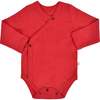 Long Bodysuit, Scarlet Red - Onesies - 1 - thumbnail