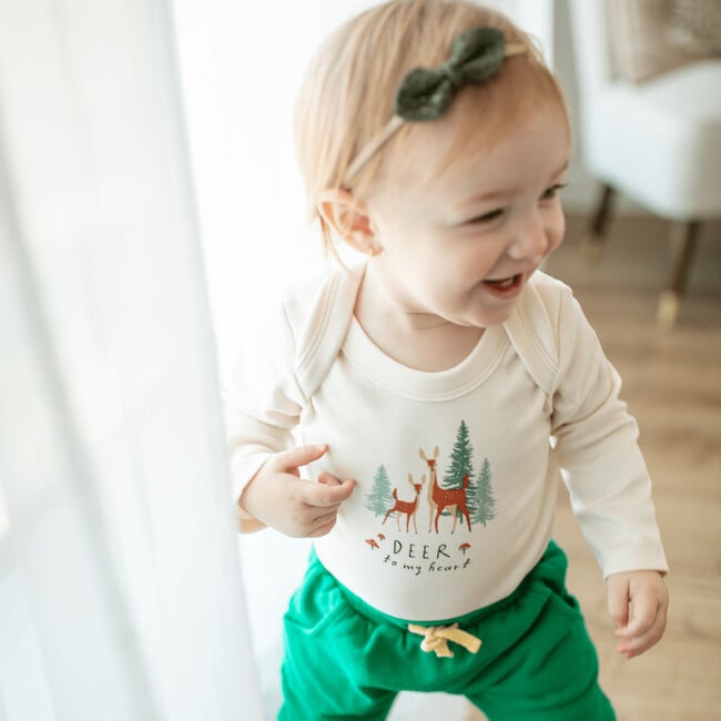 Long Sleeve Graphic Bodysuit, Deer To My Heart - Onesies - 3